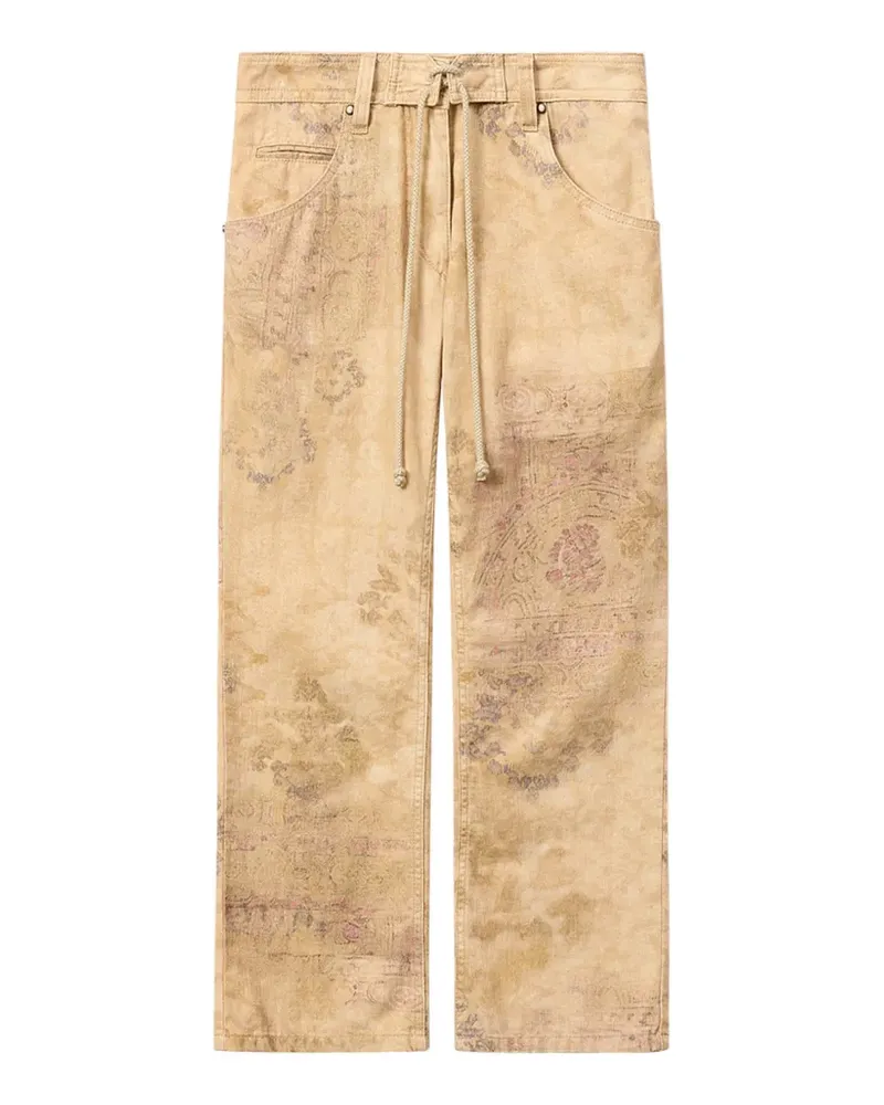 Isabel Marant Camila Hose mit abstraktem Muster - Nude Nude