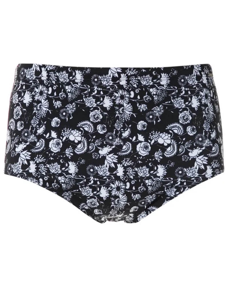 Amir Slama Badehose mit "Margaridas"-Print - Schwarz Schwarz