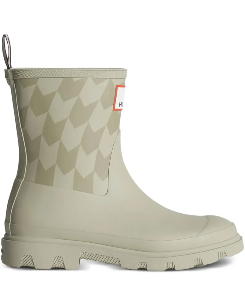 Kitsuné x Hunter Chevron Downpour kurze Regenstiefel - Grün Grün
