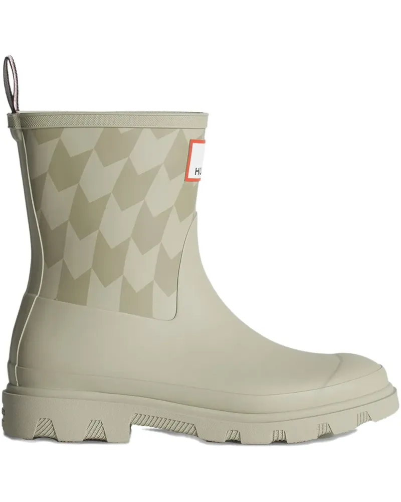 Kitsuné x Hunter Chevron Downpour kurze Regenstiefel - Grün Grün