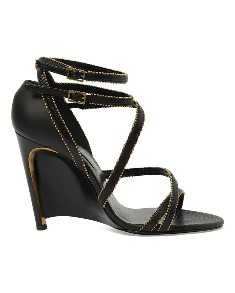 Lanvin bead-embellished wedge pumps - Schwarz Schwarz