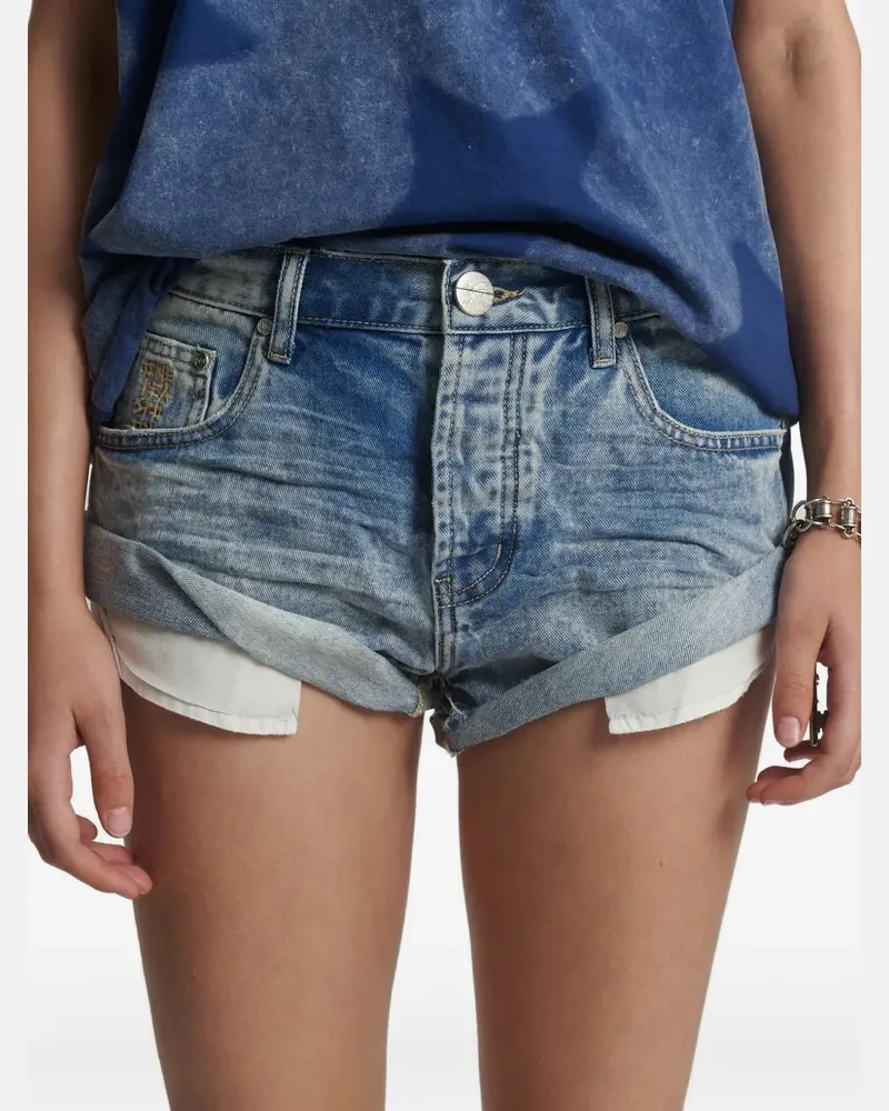 One Teaspoon Bandits rolled-hem shorts - Blau Blau