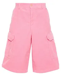 Acne Studios Cordshorts mit Face-Patch Rosa