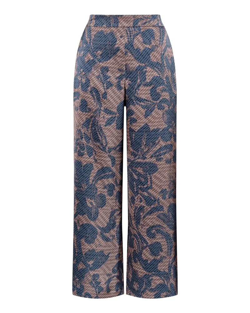 Maliparmi Sweet Foliage flared trousers - Nude Nude