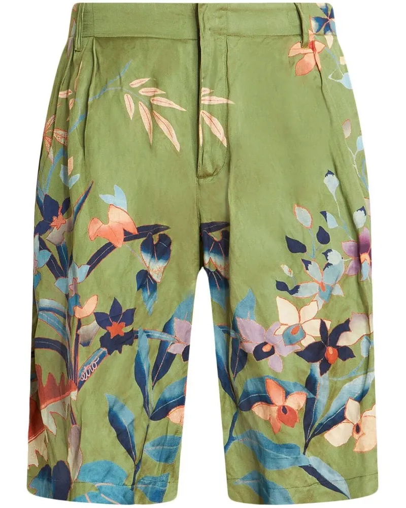 Etro Segelshorts mit Blumen-Print - Grün Grün