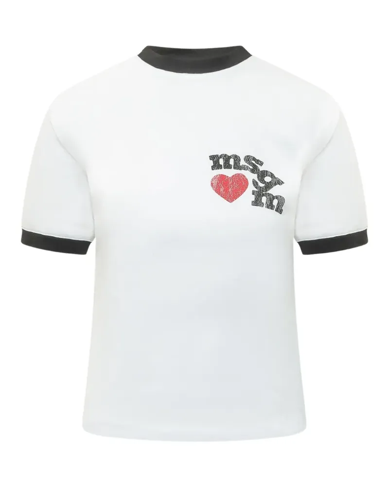 MSGM ringer detail T-shirt - Weiß Weiß
