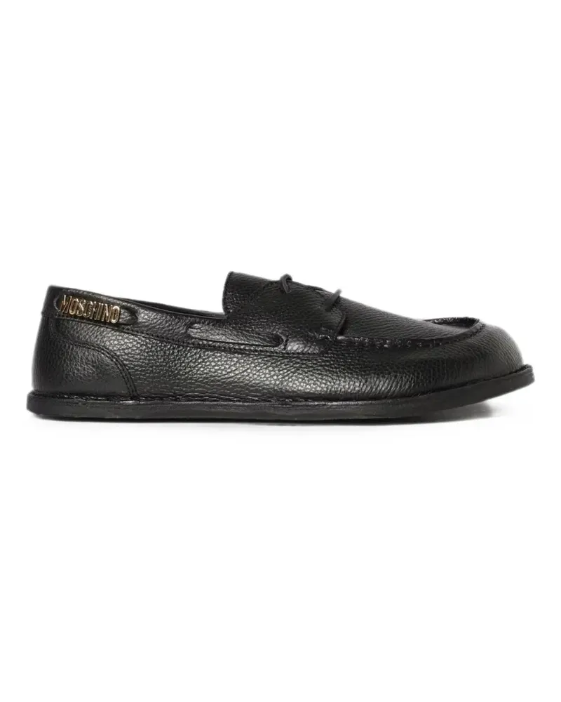 Moschino Adrian Loafer mit Logo - Schwarz Schwarz