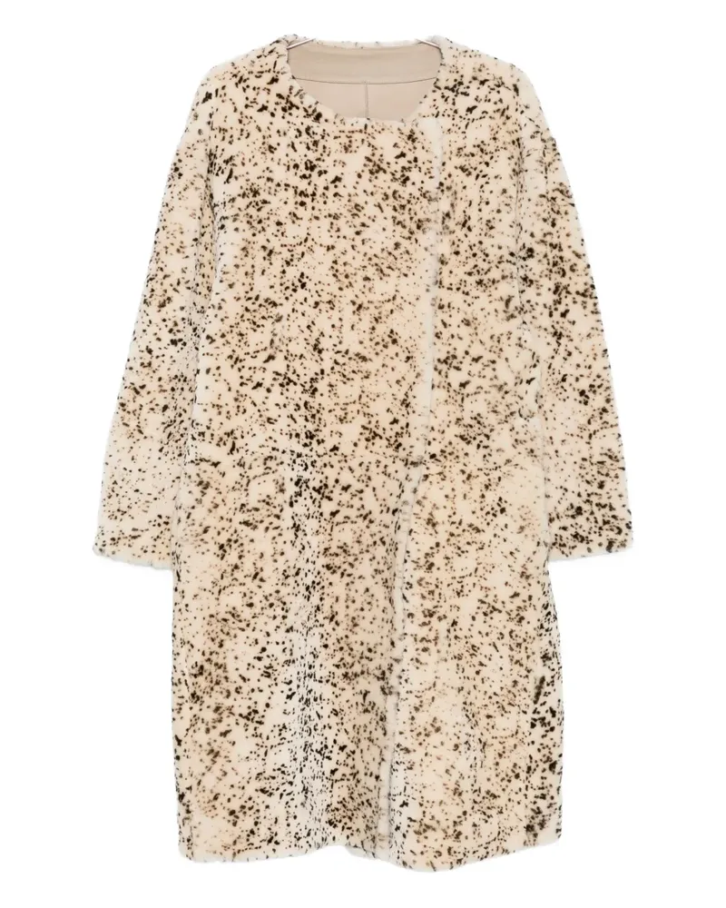 Totême Stracciatella shearling coat - Nude Nude