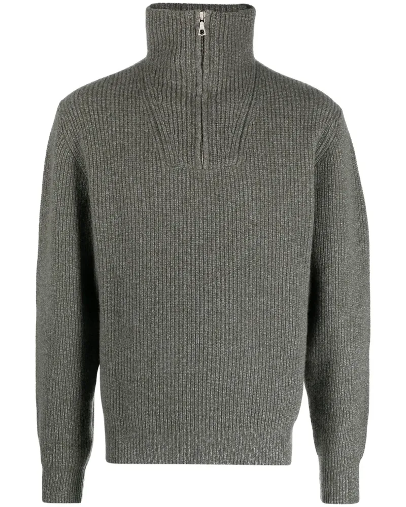 Officine Generale Tarek Pullover mit Stehkragen - Grün Grün