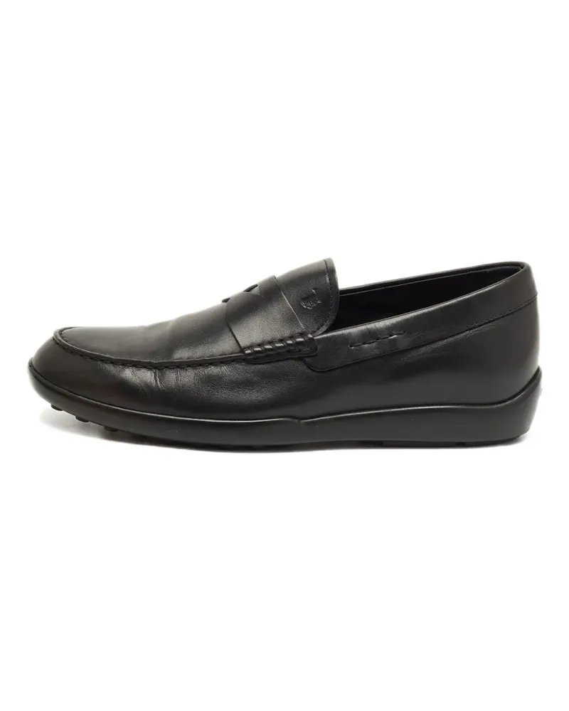 TOD'S leather slip-on loafers - Schwarz Schwarz