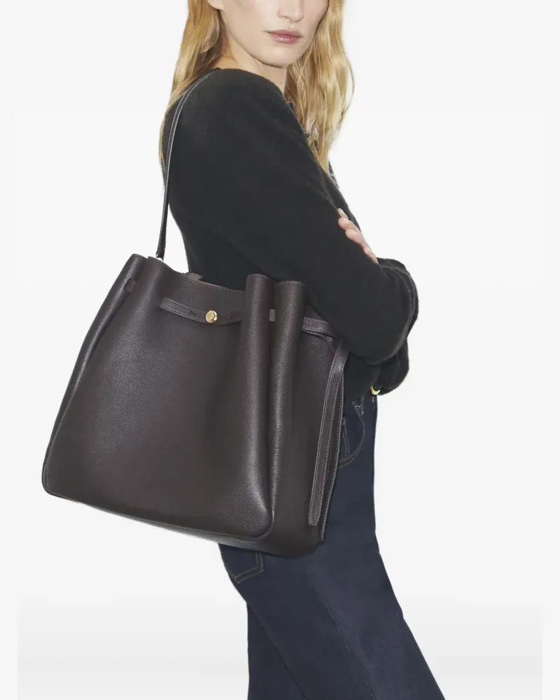 Tory Burch large Romy leather shoulder bag - Braun Braun