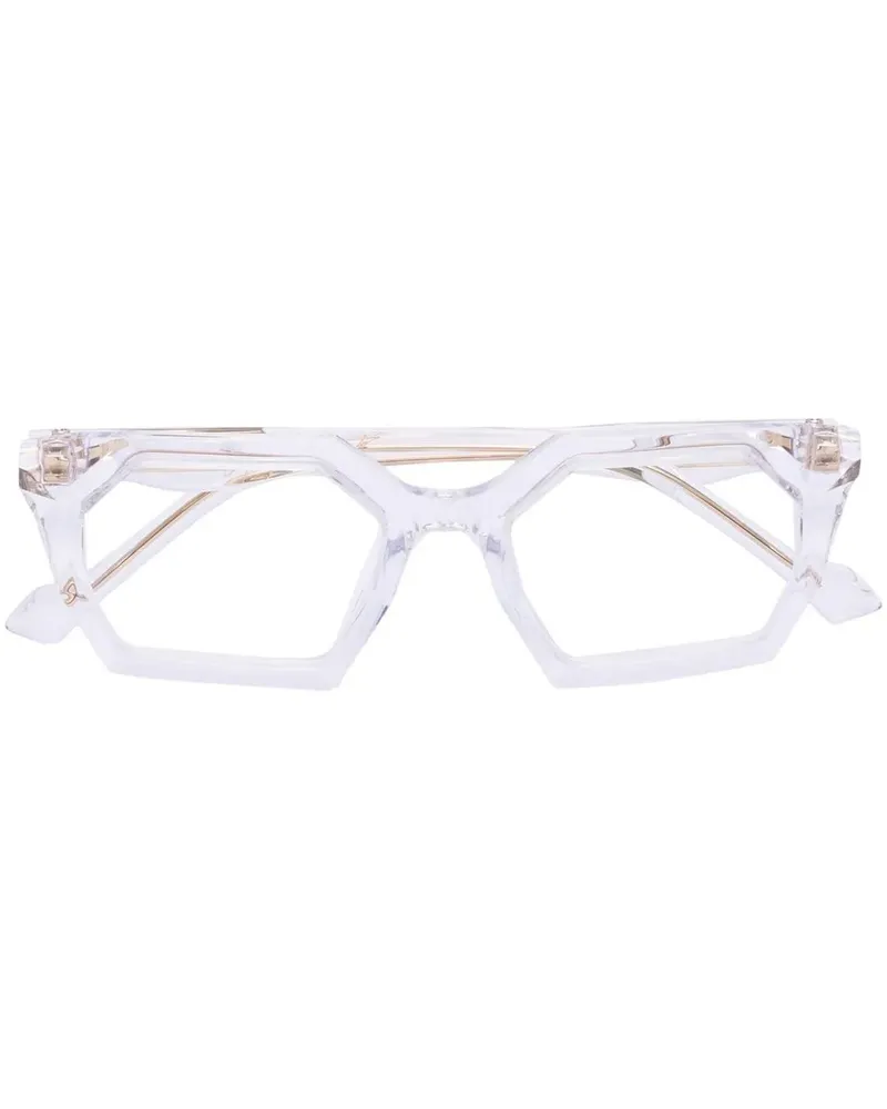 Yohji Yamamoto Brille mit geometrischem Gestell - Weiß Weiß