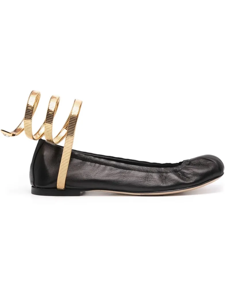 René Caovilla Juniper Ballerinas - Schwarz Schwarz