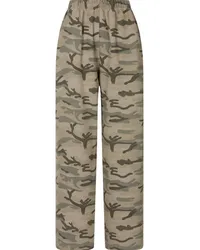 STUDIO TOMBOY Gerade Hose mit Camouflage-Print Grün