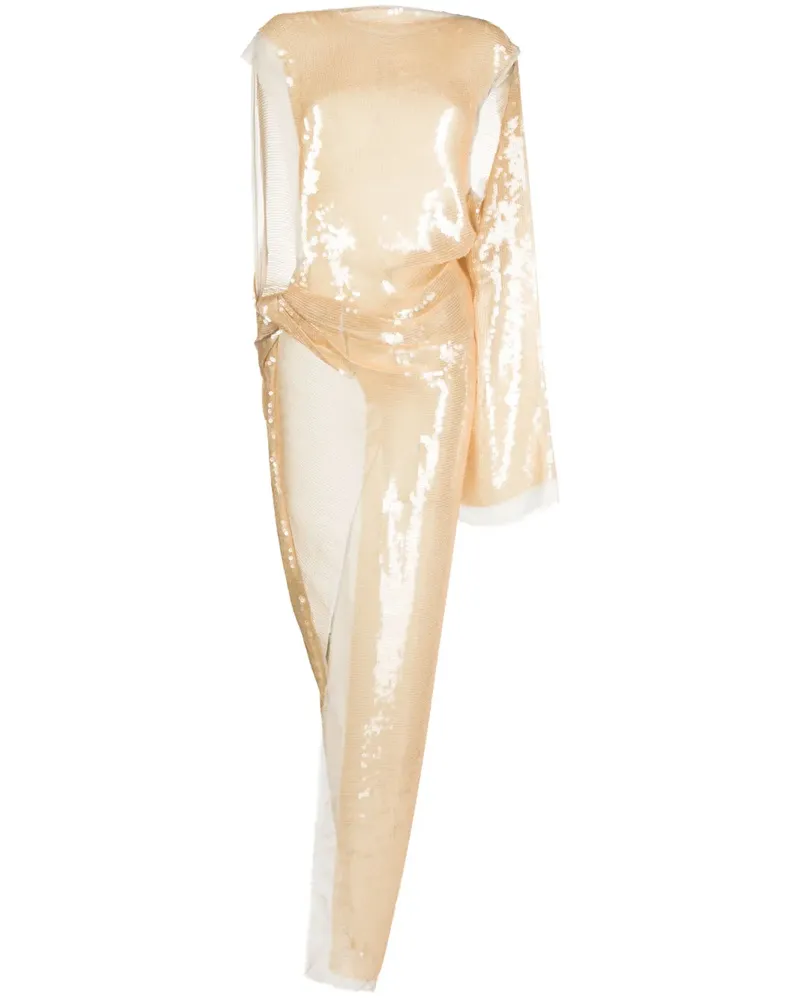 Rick Owens Asymmetrisches Kleid - Nude Nude