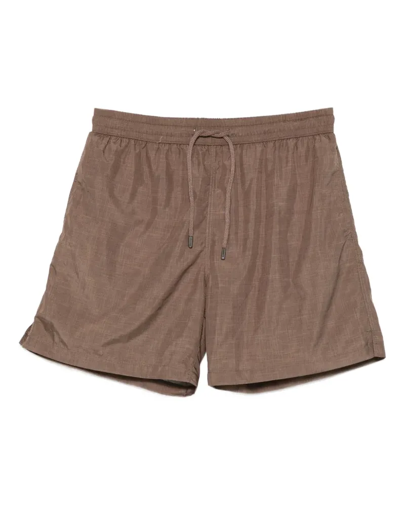 FeFè drawstring-waist logo-patch swim shorts - Braun Braun