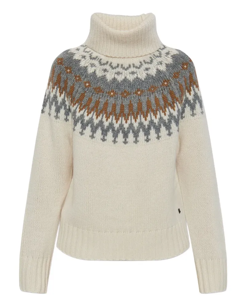 Bogner Ingrid patterned turtleneck sweater - Nude Nude