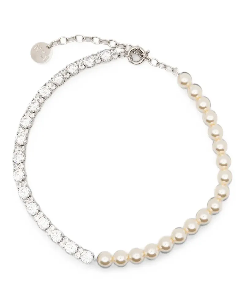 N° 21 crystal-embellished necklace - Silber Silber