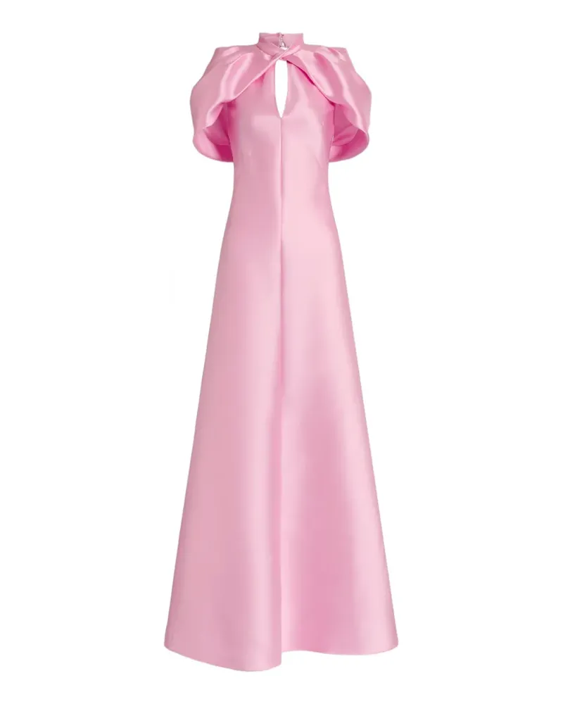 Alberta Ferretti maxi Mikado cut-out draped-sleeve dress - Rosa Rosa