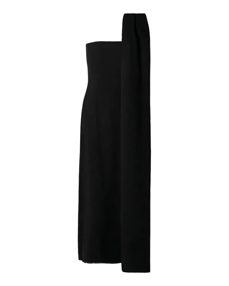 The Row asymmetric draped dress - Schwarz Schwarz