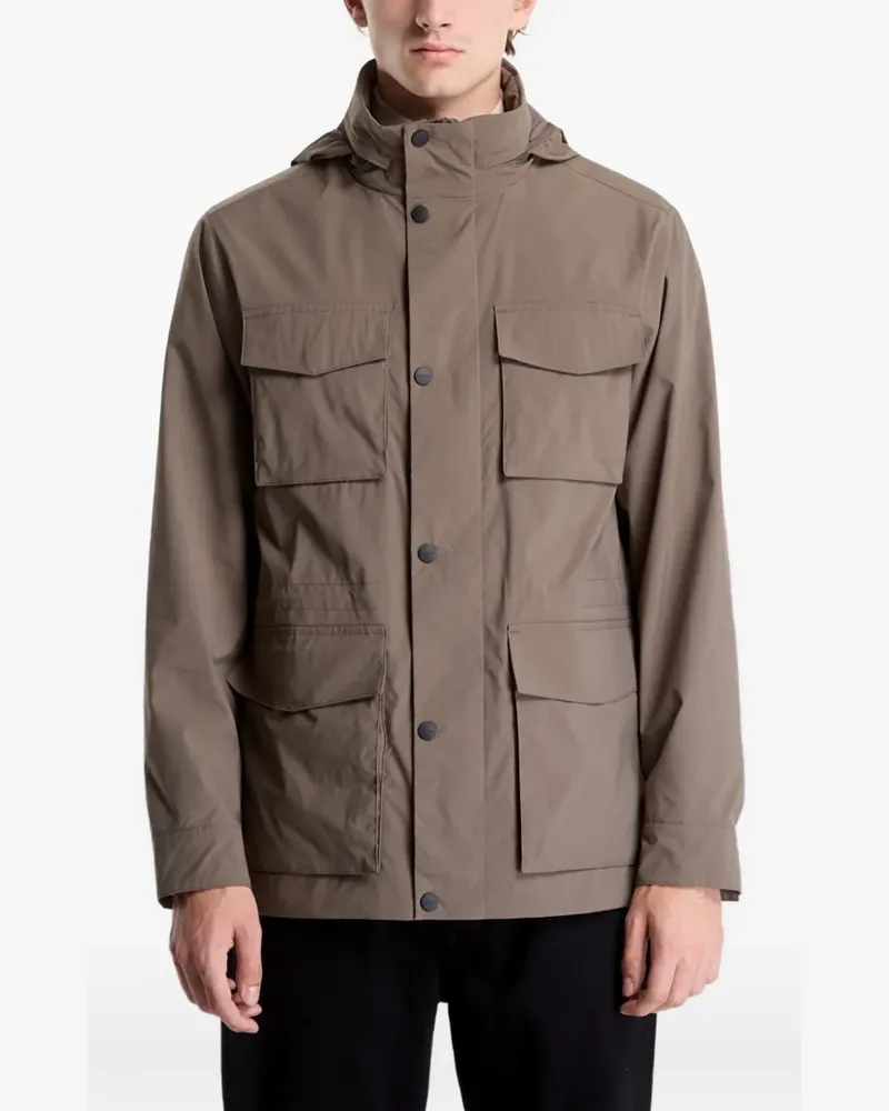 Gant multi-pocket hooded jacket - Nude Nude