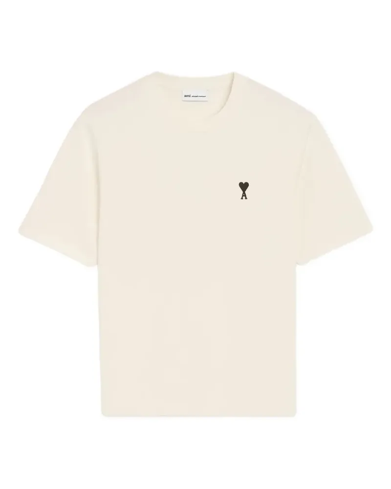 AMI Paris logo graphic T-shirt - Nude Nude