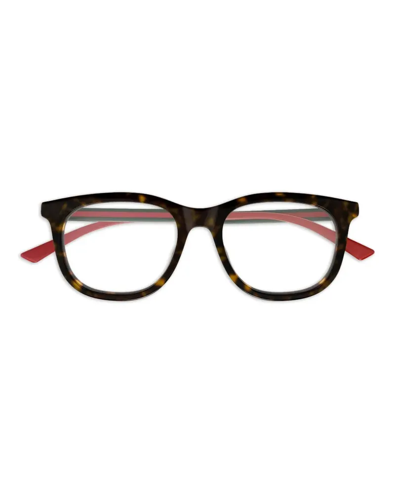 Gucci Brille mit ovalem Gestell - Braun Braun