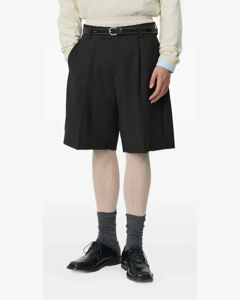 Mfpen pinstripe pleated shorts - Grau Grau