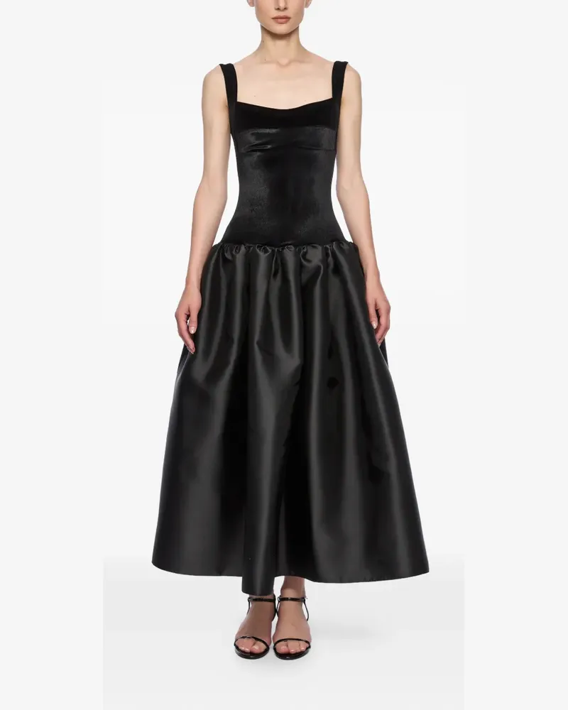 ATU Body Couture Ausgestelltes Abendkleid mit Corsage - Schwarz Schwarz