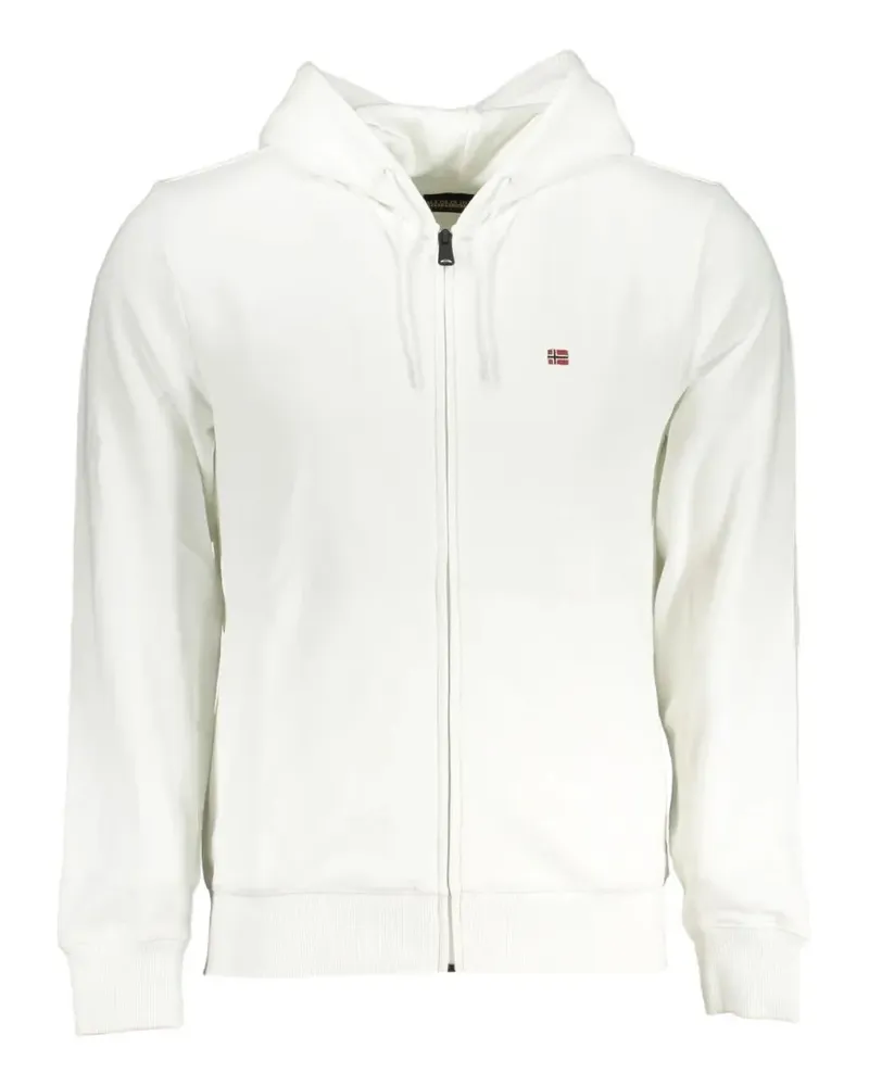 Napapijri Kapuzenjacke mit Logo-Patch - Weiß Weiß