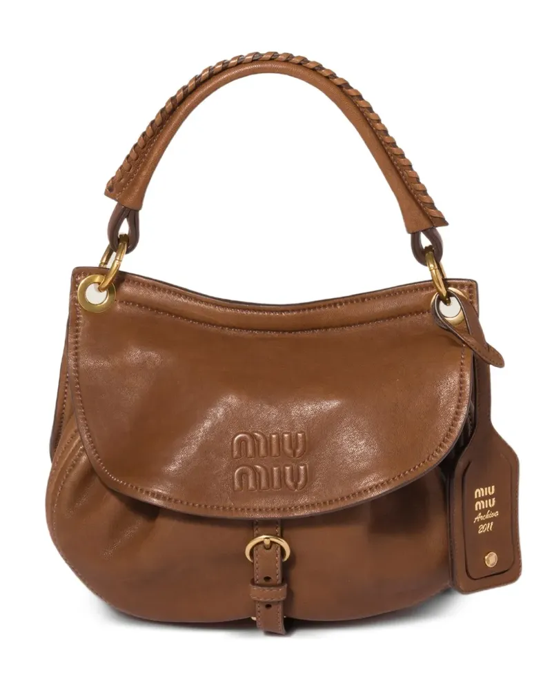 Miu Miu Rendez-vous nappa leather bag - Braun Braun