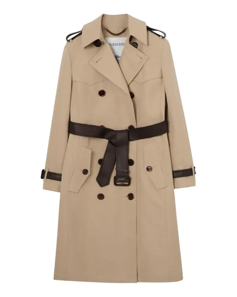 Burberry Langer Foxfield Trenchcoat aus Seiden-Baumwollgemisch - Nude Nude