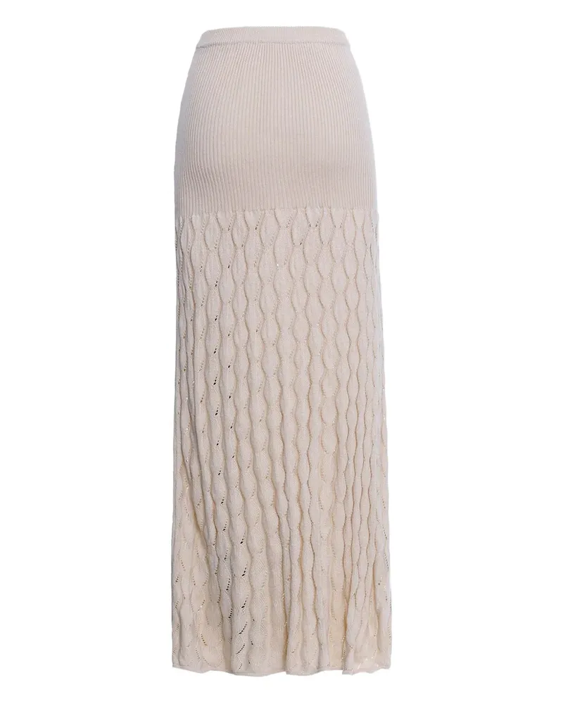 AGUA BENDITA Gerippter Theodora Strickrock - Nude Nude