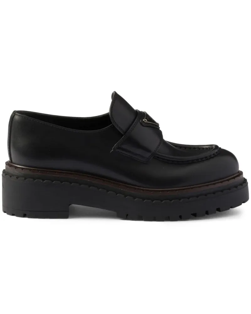Prada Double Chocolate Loafer - Schwarz Schwarz