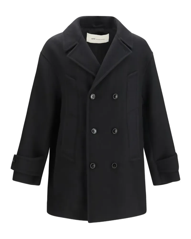 AMI Paris double-breasted coat - Schwarz Schwarz