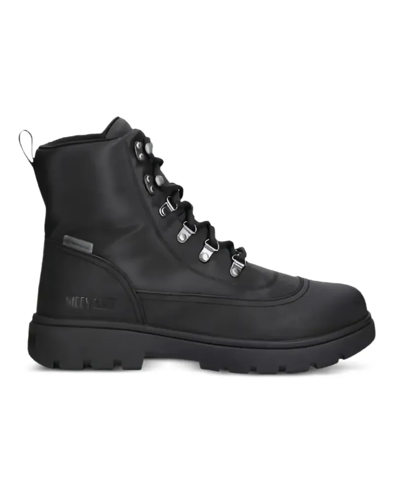 Moon Boot Bikerstiefel aus Nylon - Schwarz Schwarz