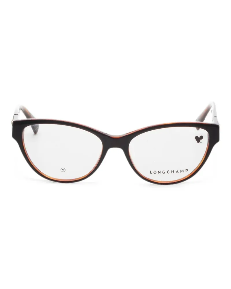 Longchamp Brille mit Cat-Eye-Gestell - Braun Braun