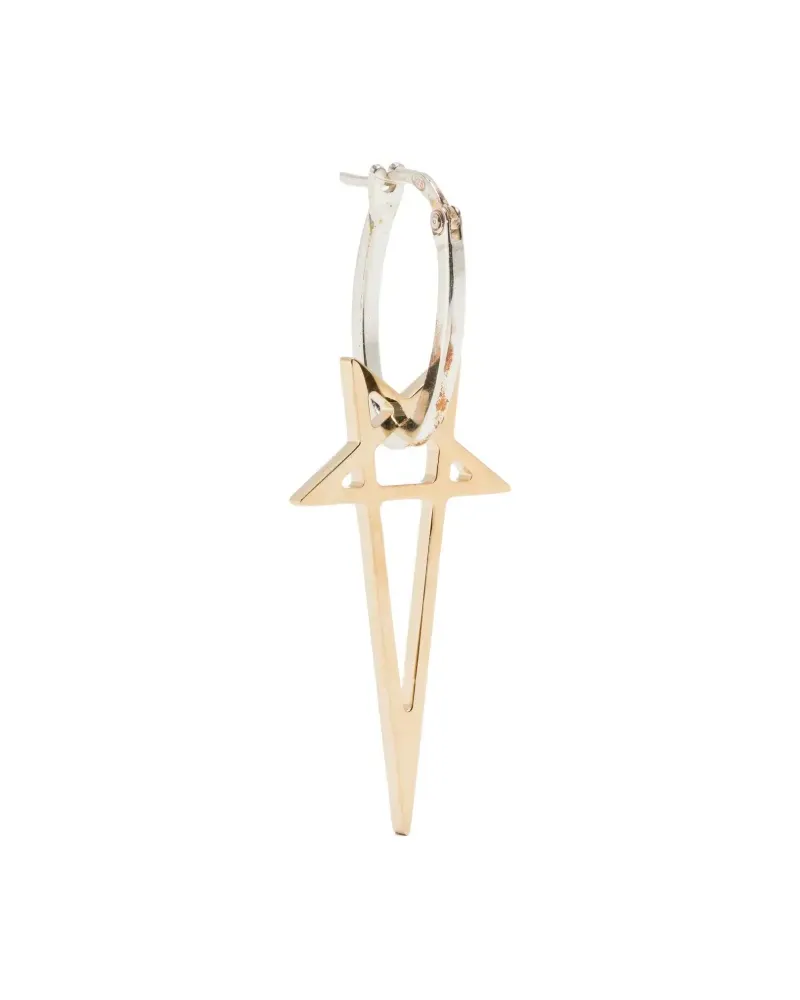 Rick Owens Pentagram Ohrring - Silber Silber