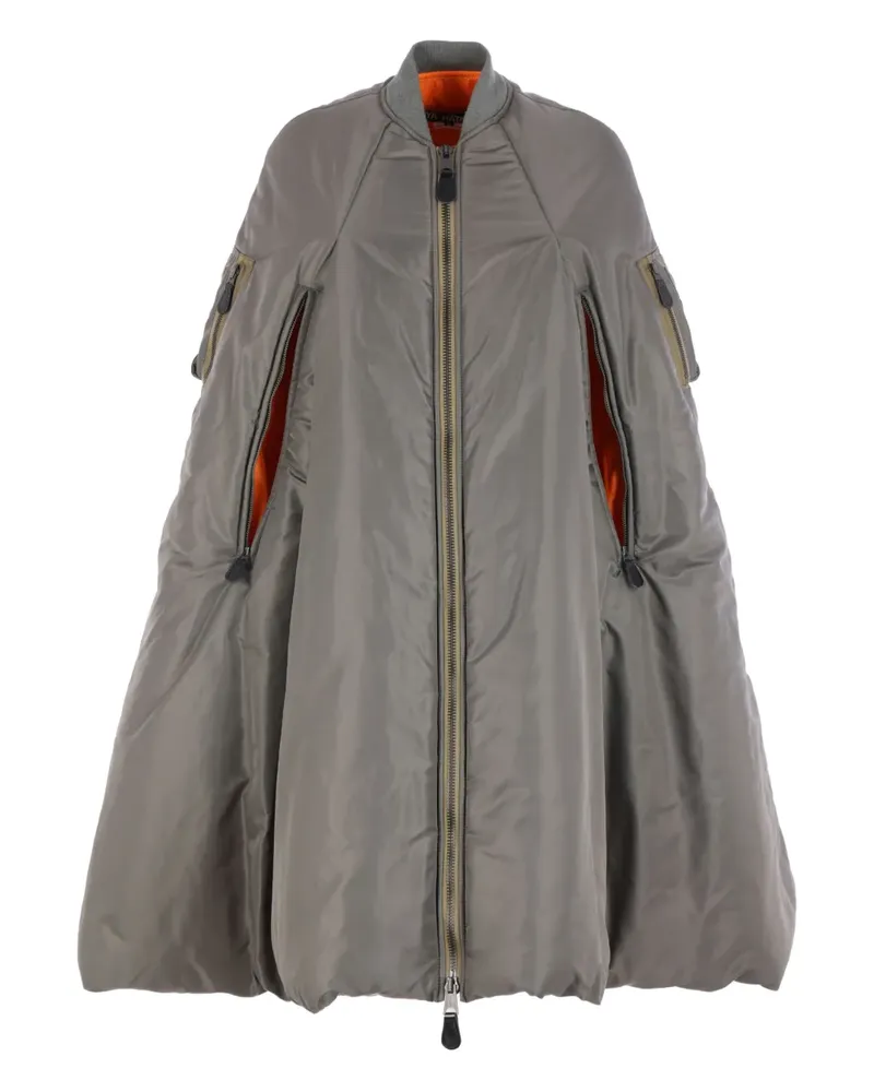 Junya Watanabe bomber-cargo cape coat - Grün Grün