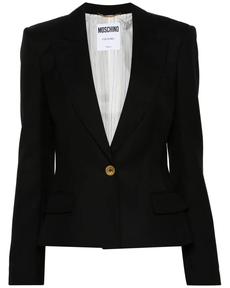 Moschino Klassischer Blazer Schwarz