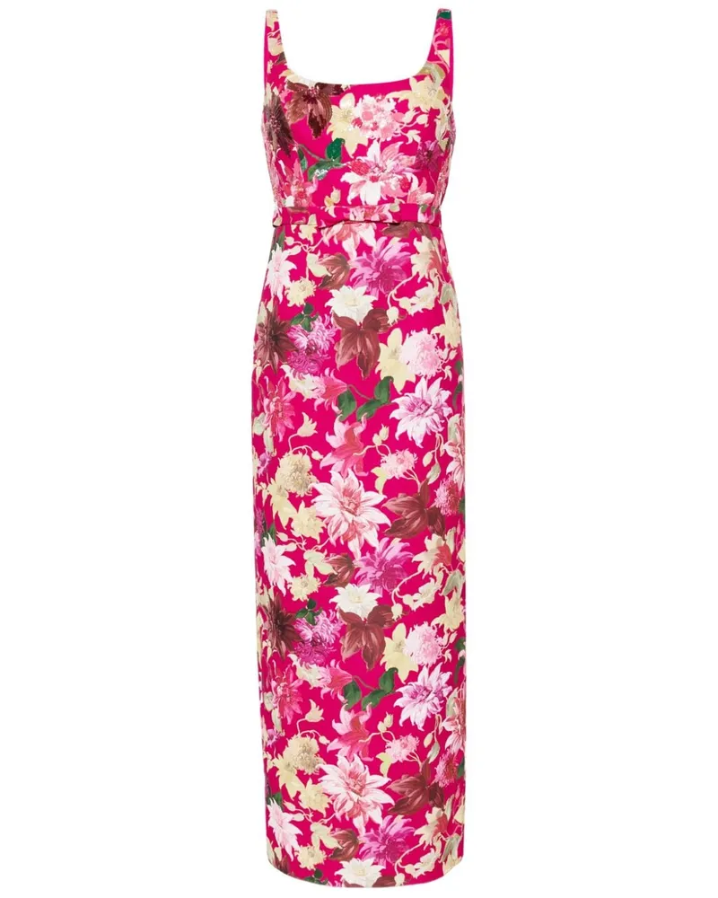 Sachin & Babi Lana Abendkleid mit Blumen-Print - Rosa Rosa