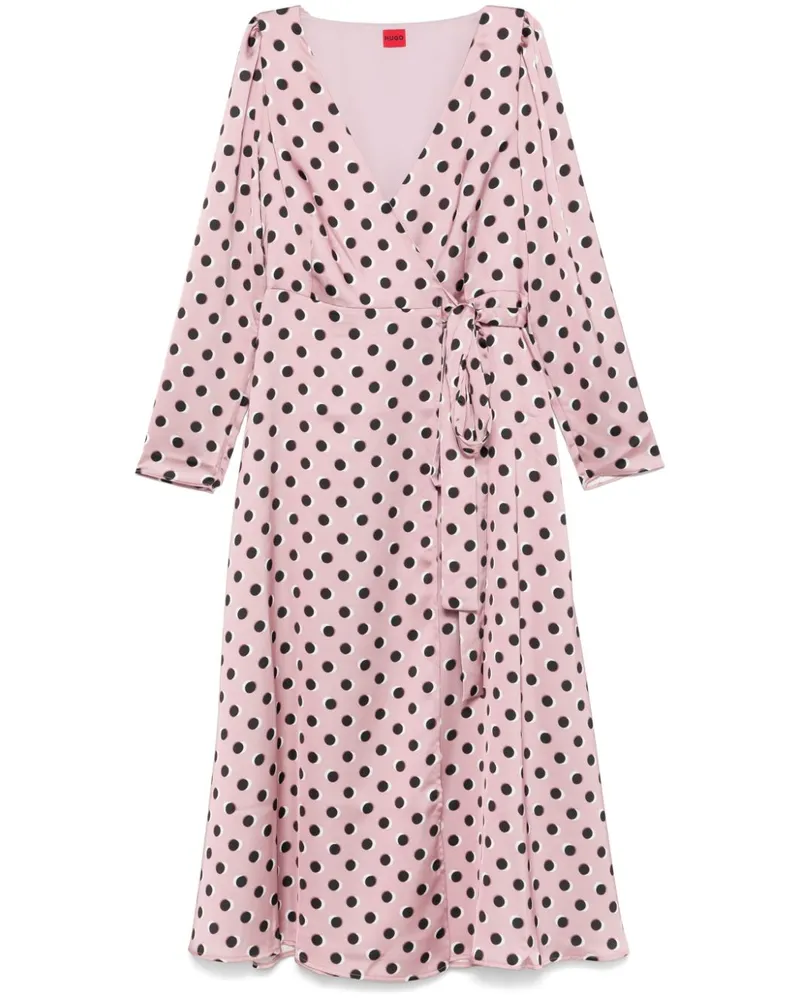 HUGO BOSS Gewickeltes Midikleid - Rosa Rosa