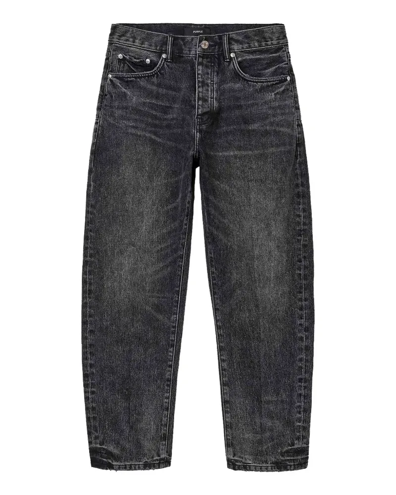 PURPLE BRAND P013 Tapered-Jeans - Schwarz Schwarz