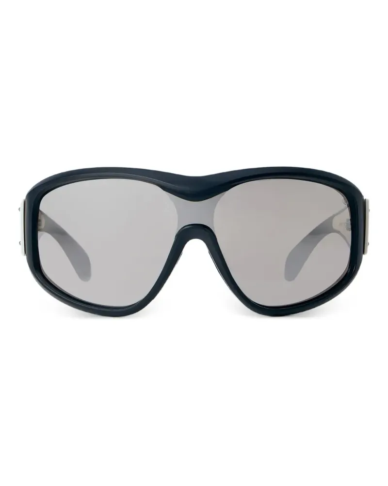 Moncler oversized panoramic sunglasses - Schwarz Schwarz
