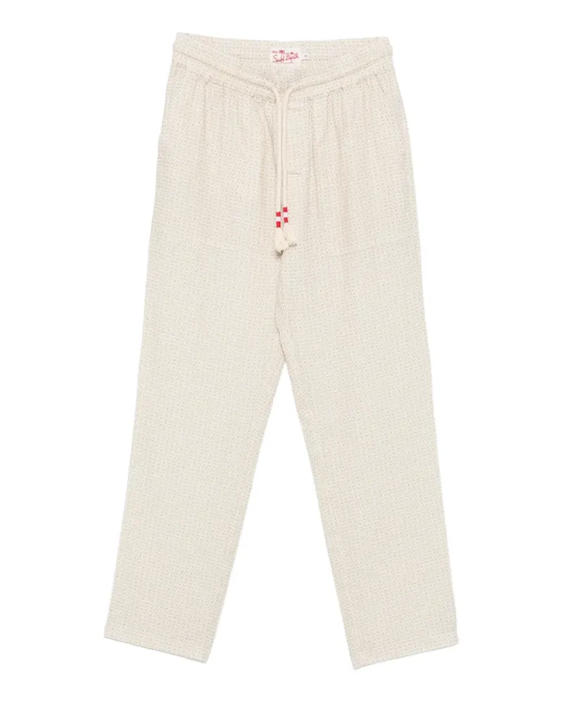 MC2 Saint Barth Calais geometric-print trousers - Nude Nude