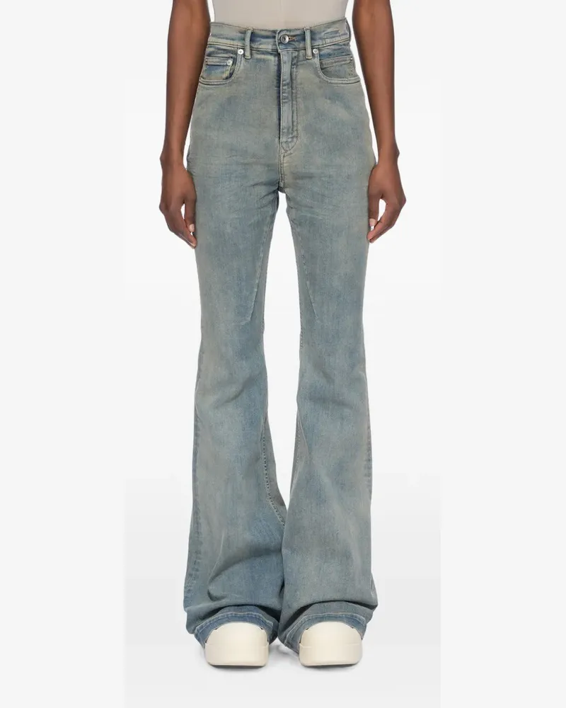 DRKSHDW by Rick Owens Ausgestellte High-Waist-Jeans - Blau Blau