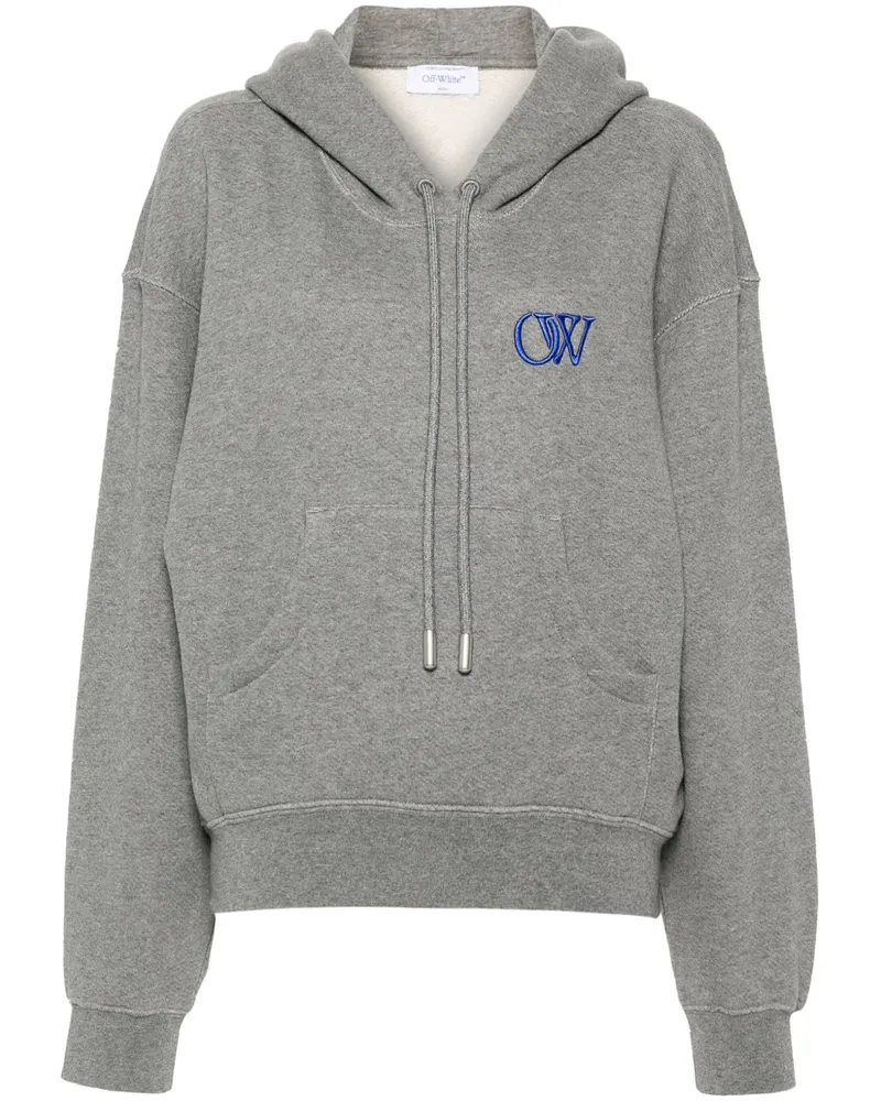 OFF-WHITE Hoodie mit Logo-Stickerei - Grau Grau