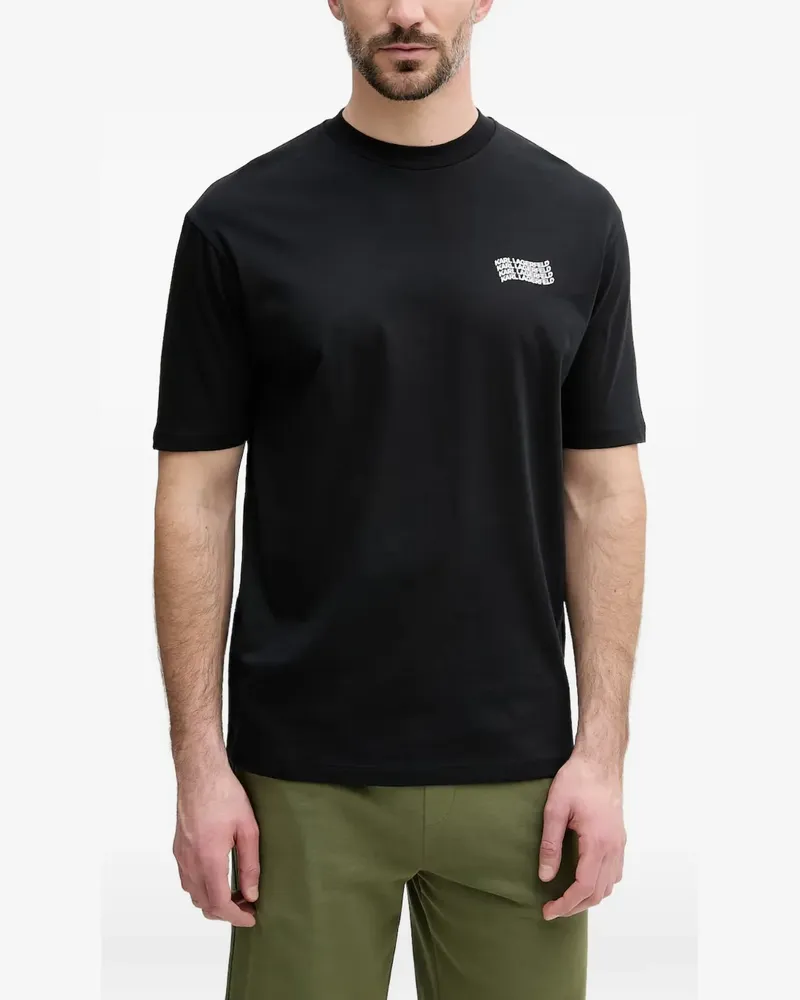 Karl Lagerfeld logo-print T-shirt - Schwarz Schwarz