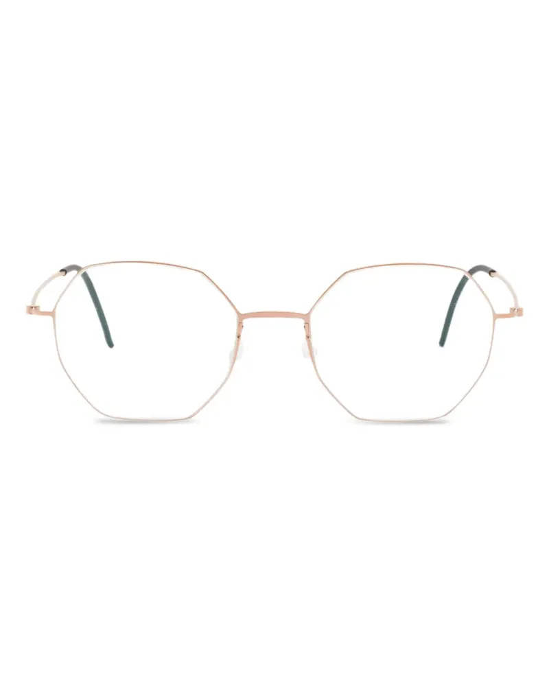 Lindberg Brille mit geometrischem Gestell - Gold Gold