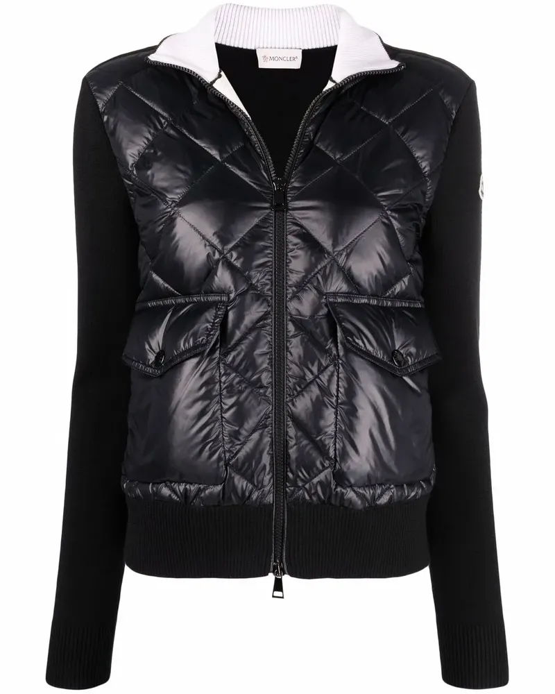 Moncler Gesteppte Jacke - Schwarz Schwarz